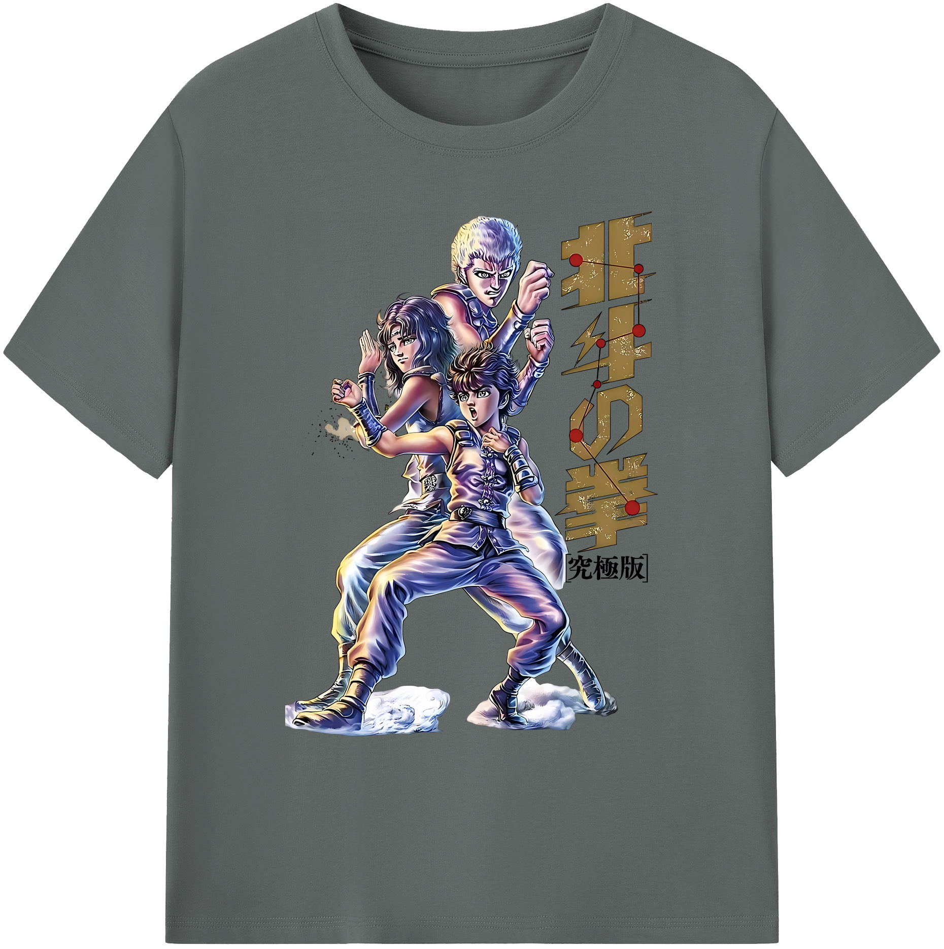（画像用） 北斗の拳 Fist of the North Star 綿100％ メンズ半袖Tシャツ｜肌触りやわらか＆通気性